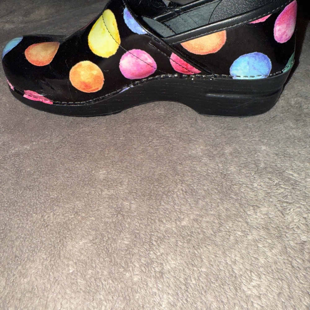 Dansko Colorful Polka Dot Mules